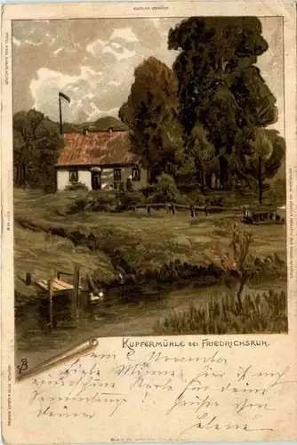 Kupfermühle bei Friedrichsruh - Litho -257436