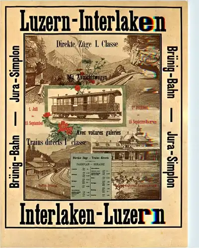 Luzern Interlaken - Eisenbahn - REPRO -214442