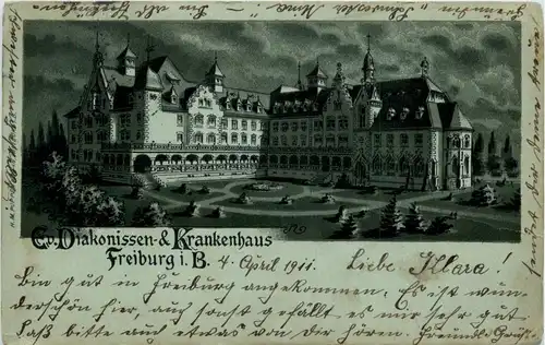 Freiburg Diakonissen & Krankenhaus - Litho -257342