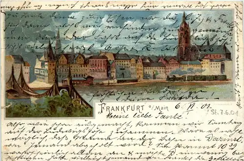 Gruss aus Frankfurt - Litho -250212