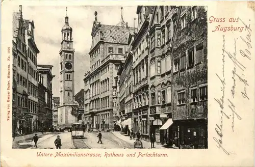 Gruss aus Augsburg - Untere Maximilianstrasse -250336