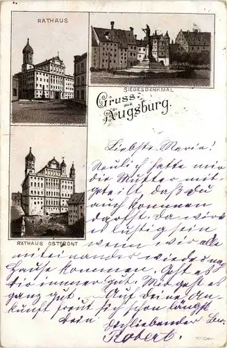 Gruss aus Augsburg - Litho 1896 -250436