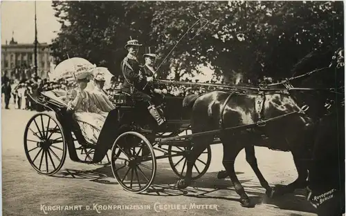 Kirchfahrt der Kronprinzessin Cecilie -250088