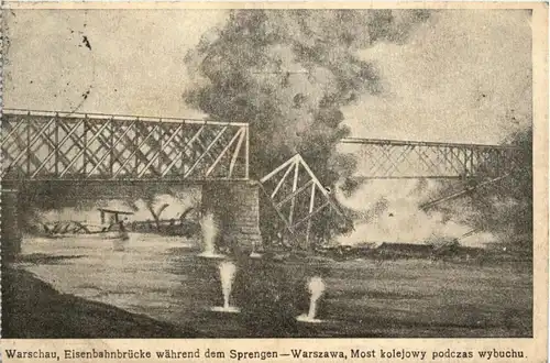 Warszawa - Most kolejowy - Feldpost -250678