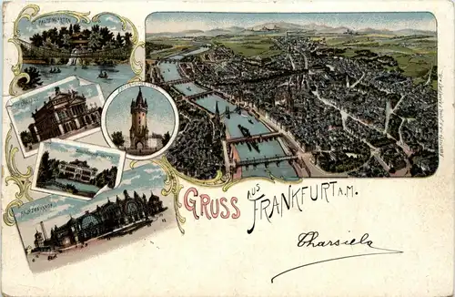 Gruss aus Frankfurt - Litho -250218