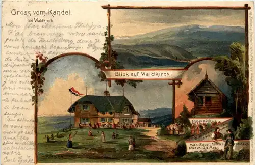 Waldkirch - Gruss vom Kandel - Litho -257206