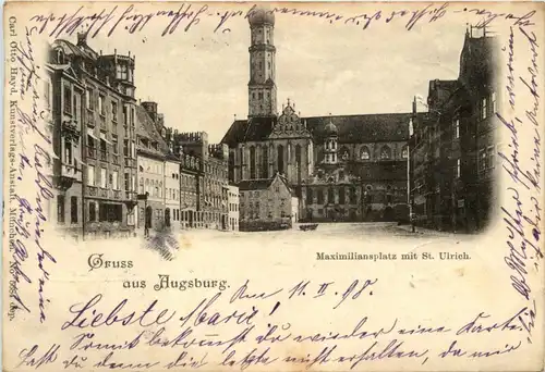 Gruss aus Augsburg - Maximiliansplatz -250334