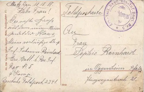 Gruss aus Metz - Feldpost -250730