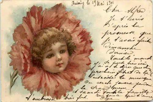 Kind mit Blume -250816