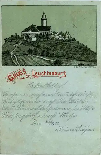 Gruss von der Leuchtenburg - Litho -250926