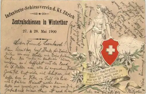 Zentralschiessen in Winterthur 1900 - Litho -251008