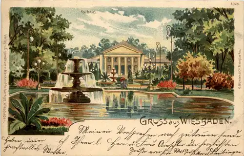 Gruss aus Wiesbaden - Litho -250410