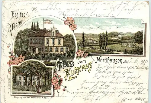 Gruss vom Kurhaus Nordhausen - Litho -250934