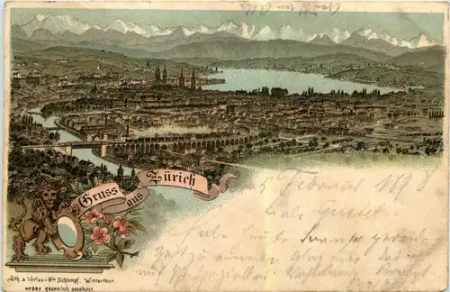 Gruss aus Zürich - Litho -251006