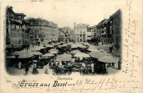 Gruss aus Basel - Marktplatz -251518