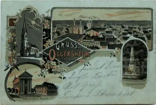 Gruss aus Oggersheim - Litho -250428