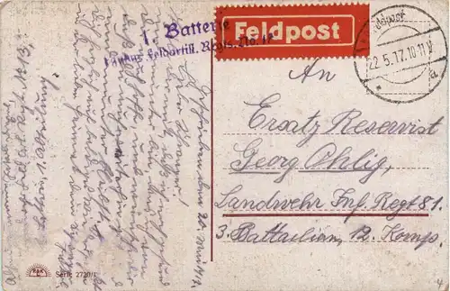 Unsere Artillerie - Feldpost -252002