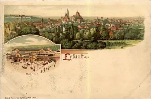 Gruss aus Erfurt - Litho -251022