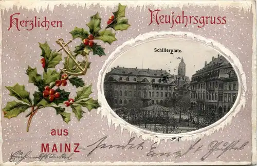 Herzlichen Neujahrsgruss aus Mainz - Litho -251476