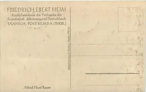 Tännich - Post Remda - Friedrich Ebert Heim -251496