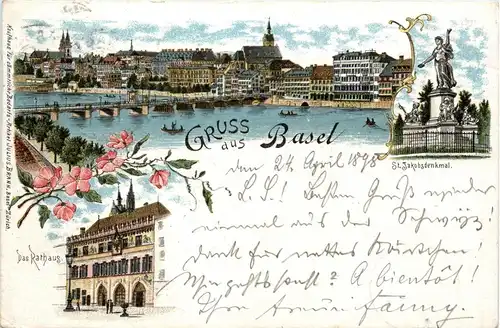Gruss aus Basel - Litho -251516