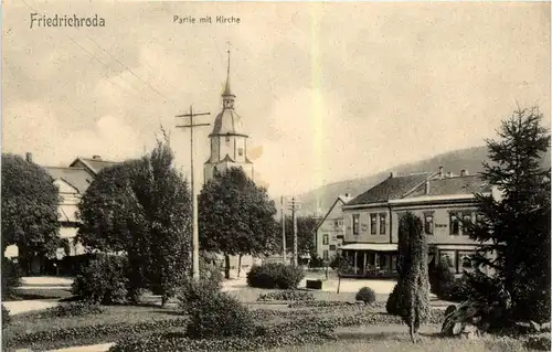 Friedrichsroda - Partie mit Kirche -251078