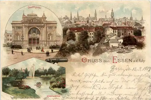 Gruss aus Essen - Litho -251666