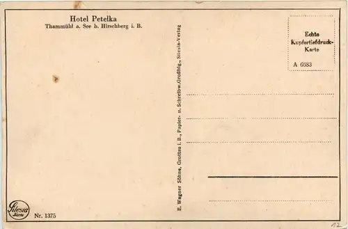 Tammühl bei Hirschberg i. B. - Hotel Petelka -252230