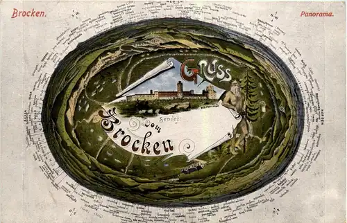 Gruss vom Brocken - Litho -251100