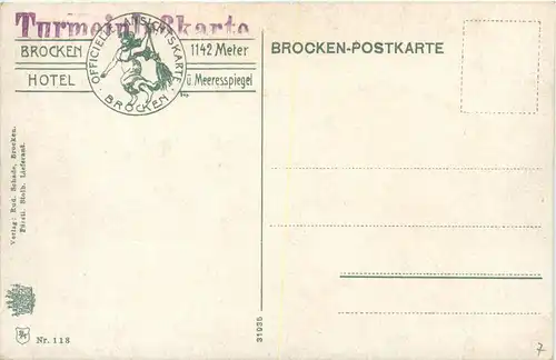 Gruss vom Brocken - Litho -251100