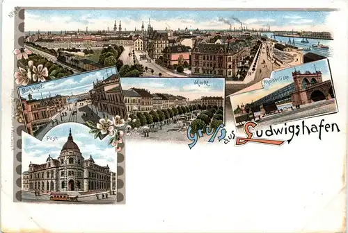 Gruss aus Ludwigshafen - Litho -251696