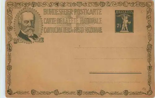 Bundesfeier Postkarte 1919 -252272