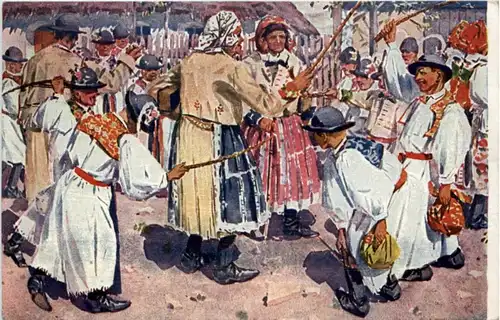 Vesele Velikonoce - Künstlerkarte -212962