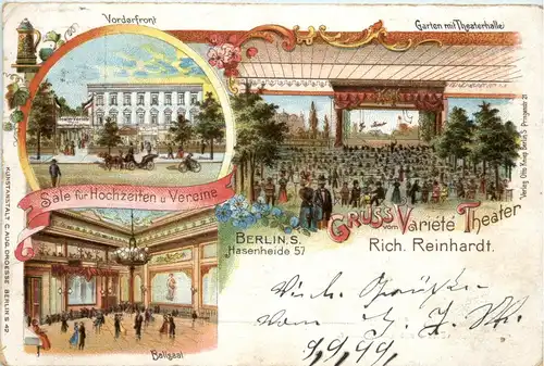 Berlin - Gruss vom Variete Theater - Litho -252794