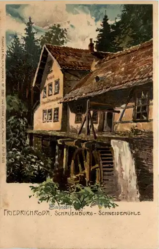 Friedrichroda - Schauenburg Schneidemühle - Litho -251490