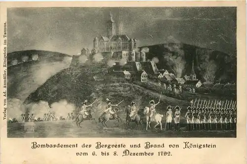 Königstein im Taunus - Bombardement der Bergveste 1792 -252304