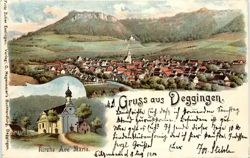 Gruss aus Deggingen - Litho -251196