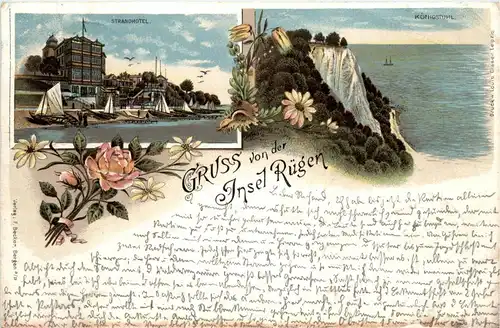 Gruss von der Insel Rügen - Litho -252348