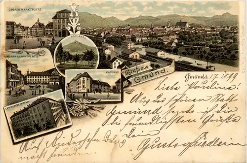 Gruss aus Gmünd - Litho -252424