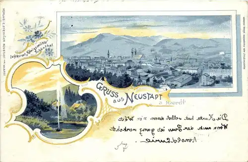 Gruss aus Neustadt an der Haardt - Litho -251582