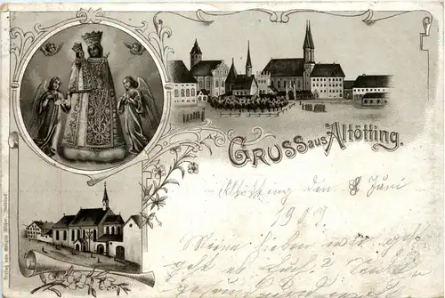 Gruss aus Altötting - Litho -252658