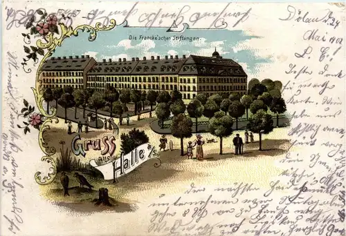 Gruss aus Halle - Litho -252762