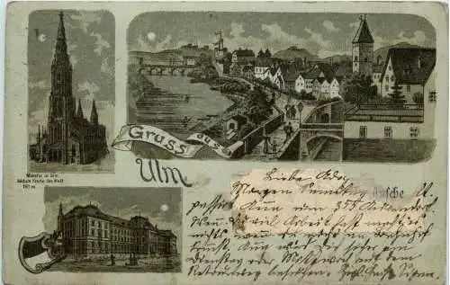 Gruss aus Ulm - Litho -253744