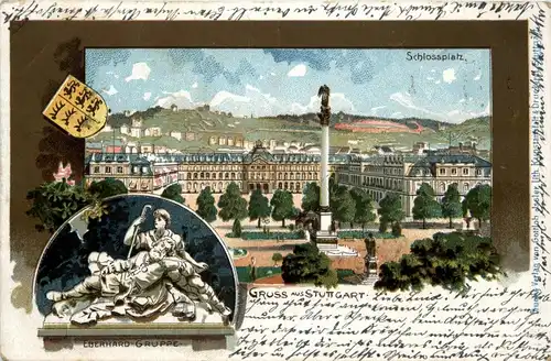 Gruss aus Stuttgart - Litho -253734