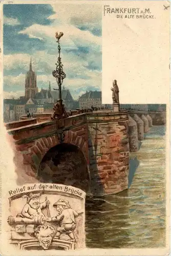 Frankfurt - Künstlerkarte - Litho -246086