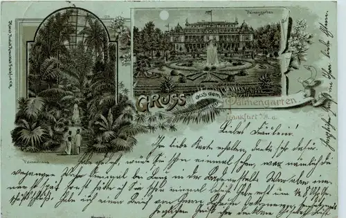 Frankfurt - Gruss aus dem Palmengarten - Litho -245958