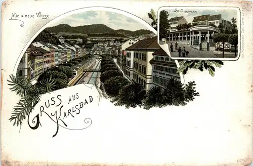 Gruss aus Karlsbad - Litho -253462
