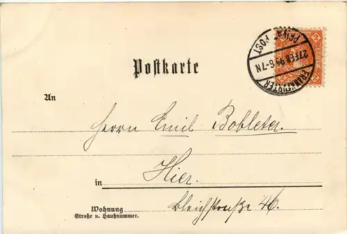 Frankfurt - Künstlerkarte - Litho - Frankfurter Privatpost -246092