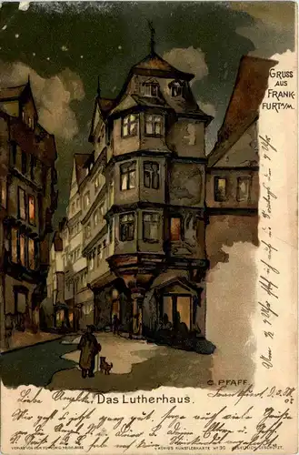 Gruss aus Frankfurt - Künstlerkarte - Litho -246084