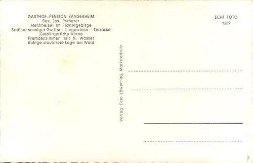 Mehlmeisel - Gasthof Sängerheim -246756